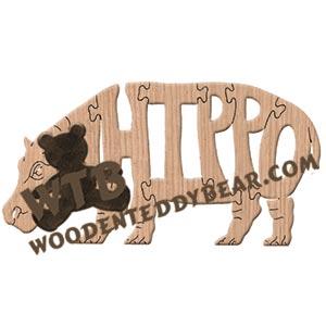 Animals Hippo fretwork scroll saw pattern | The Wooden Teddy Bear