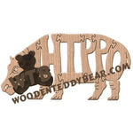 Animals Hippo fretwork scroll saw pattern | The Wooden Teddy Bear