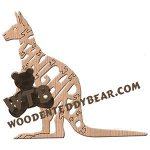 Animals Kangaroo fretwork scroll saw pattern | The Wooden Teddy Bear