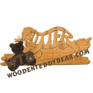 Animals Otter w/prey fretwork scroll saw pattern | The Wooden Teddy Bear