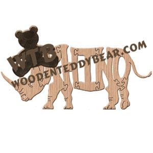 Animals Rhino fretwork scroll saw pattern | The Wooden Teddy Bear
