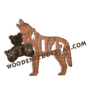Animals Wolf Howling fretwork scroll saw pattern | The Wooden Teddy Bear