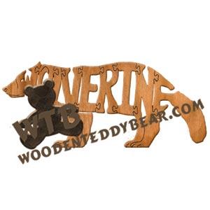 Animals Wolverine fretwork scroll saw pattern | The Wooden Teddy Bear