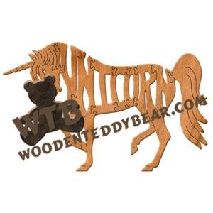 Puzzles Unicorn fretwork scroll saw pattern | The Wooden Teddy Bear