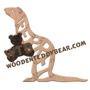 Animals Ferret standing fretwork scroll saw pattern | The Wooden Teddy Bear
