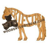 Horses Friesian fretwork scroll saw pattern | The Wooden Teddy Bear