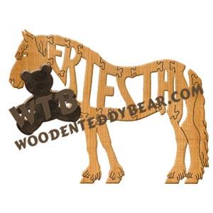 Horses Friesian fretwork scroll saw pattern | The Wooden Teddy Bear