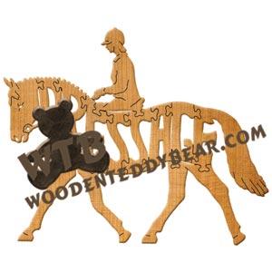 Horses Dressage with Rider fretwork scroll saw pattern | The Wooden Teddy Bear