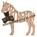 Horses Percheron fretwork scroll saw pattern | The Wooden Teddy Bear