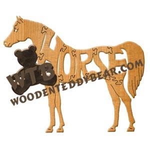 Horses Horse Standing fretwork scroll saw pattern | The Wooden Teddy Bear