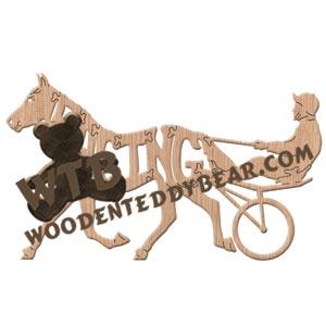 Horses Racing Harness fretwork scroll saw pattern | The Wooden Teddy Bear