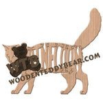 Cats Maine Coon fretwork scroll saw pattern | The Wooden Teddy Bear