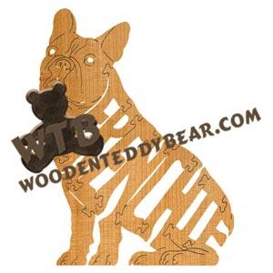 Dogs Frenchie BullDogs fretwork scroll saw pattern | The Wooden Teddy Bear