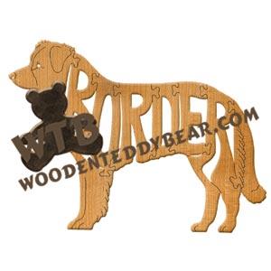 Dogs Border Collie fretwork scroll saw pattern | The Wooden Teddy Bear