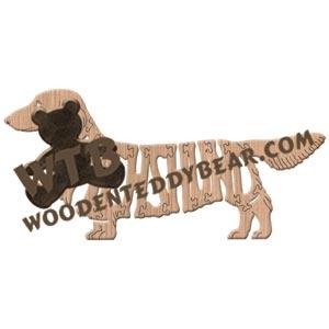 Dogs Dachshund Longhaired fretwork scroll saw pattern | The Wooden Teddy Bear