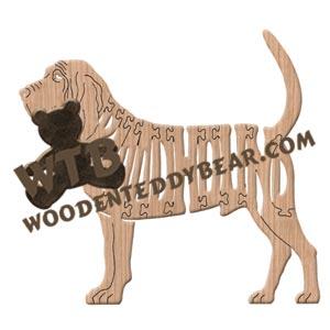 Dogs Bloodhound fretwork scroll saw pattern | The Wooden Teddy Bear