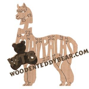 Animals I Love Alpacas fretwork scroll saw pattern | The Wooden Teddy Bear