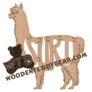 Animals Suri Alpaca fretwork scroll saw pattern | The Wooden Teddy Bear