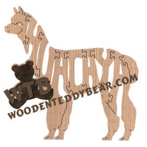 Animals Huacaya Alpaca fretwork scroll saw pattern | The Wooden Teddy Bear