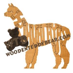 Animals I Love Huacayas fretwork scroll saw pattern | The Wooden Teddy Bear
