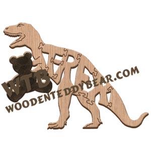 Puzzles T-Rex fretwork scroll saw pattern | The Wooden Teddy Bear