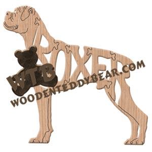 Dogs Boxer fretwork scroll saw pattern | The Wooden Teddy Bear