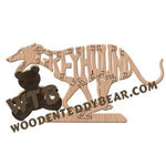 Dogs Greyhound racing fretwork scroll saw pattern | The Wooden Teddy Bear
