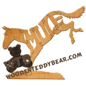 Animals Mule kicking fretwork scroll saw pattern | The Wooden Teddy Bear