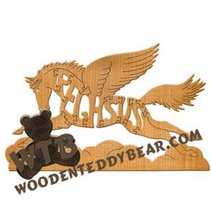 Puzzles Pegasus fretwork scroll saw pattern | The Wooden Teddy Bear