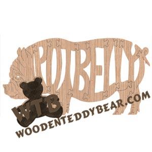 Animals Potbelly pig fretwork scroll saw pattern | The Wooden Teddy Bear