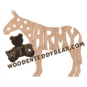 Animals Army in mule fretwork scroll saw pattern | The Wooden Teddy Bear