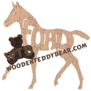 Horses Foal fretwork scroll saw pattern | The Wooden Teddy Bear