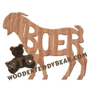 Animals Boer goat fretwork scroll saw pattern | The Wooden Teddy Bear