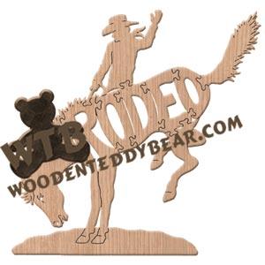 Horses Rodeo fretwork scroll saw pattern | The Wooden Teddy Bear