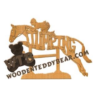 Horses Jumping fretwork scroll saw pattern | The Wooden Teddy Bear