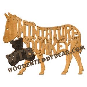 Animals Miniature Donkey fretwork scroll saw pattern | The Wooden Teddy Bear