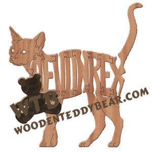 Cats Devon Rex fretwork scroll saw pattern | The Wooden Teddy Bear