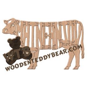 Cows Maine Anjou cow fretwork scroll saw pattern | The Wooden Teddy Bear