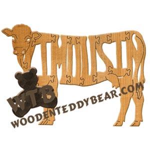 Cows Limousin cow fretwork scroll saw pattern | The Wooden Teddy Bear