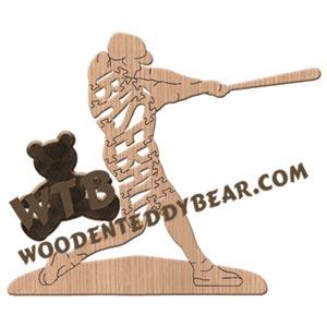 Puzzles Baseball player fretwork scroll saw pattern | The Wooden Teddy Bear