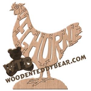 Birds Leghorn chicken fretwork scroll saw pattern | The Wooden Teddy Bear