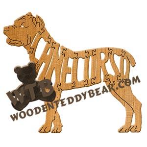 Canecorso dog puzzle, Canecorso dog, wooden dog puzzle, wooden