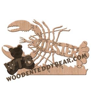 Animals Lobster #1 fretwork scroll saw pattern | The Wooden Teddy Bear