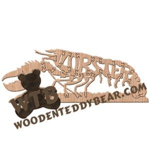 Animals Lobster #2 fretwork scroll saw pattern | The Wooden Teddy Bear