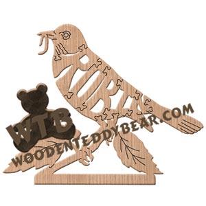 Birds Robin fretwork scroll saw pattern | The Wooden Teddy Bear