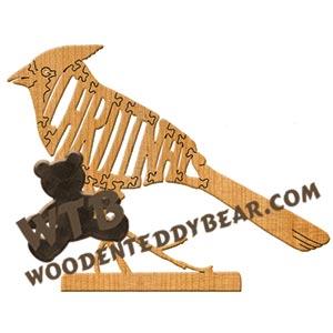 Birds Cardinal fretwork scroll saw pattern | The Wooden Teddy Bear