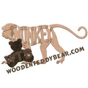 Animals Monkey fretwork scroll saw pattern | The Wooden Teddy Bear