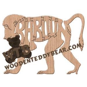 Animals Baboon fretwork scroll saw pattern | The Wooden Teddy Bear