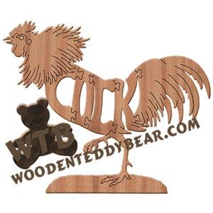 Birds Cock fretwork scroll saw pattern | The Wooden Teddy Bear