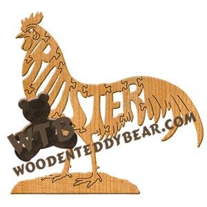 Birds Rooster fretwork scroll saw pattern | The Wooden Teddy Bear